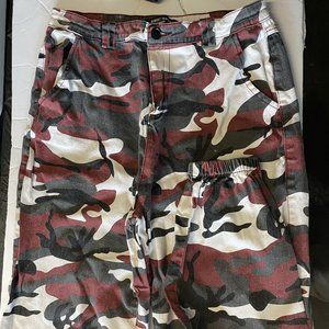 Red Camouflage Cargo Pants